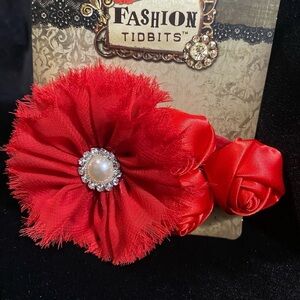 Fashion Tidbits - Red mixed media Fashion accessory